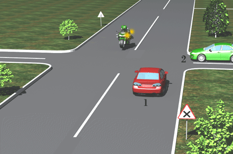 Kam privalo duoti kelią 1 automobilis?