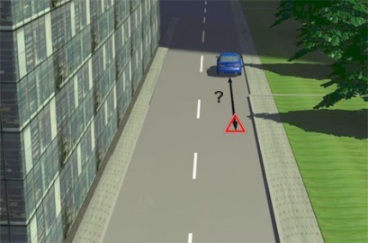 Kokiu mažiausiu atstumu nuo motorinės transporto priemonės (išskyrus motociklus be priekabos)